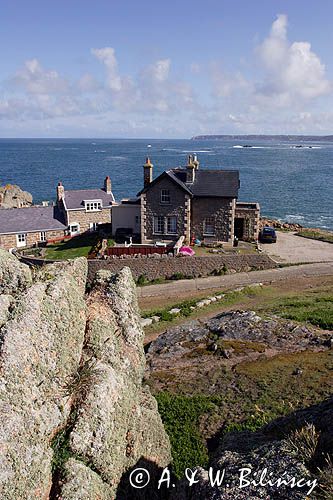 dom na La Corbiere Point, wyspa Jersey, Channel Islands, Anglia, Wyspy Normandzkie, Kanał La Manche