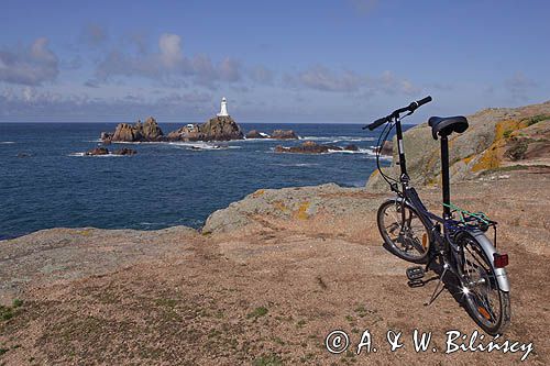 latarnia morska La Corbiere, wyspa Jersey, Channel Islands, Anglia, Wyspy Normandzkie, Kanał La Manche