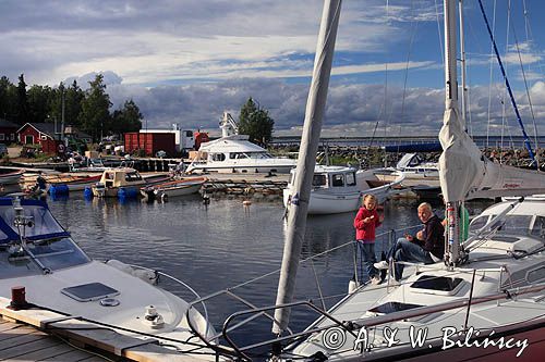 port na wyspie Junkon, Archipelag Lulea, Szwecja, Zatoka Botnicka