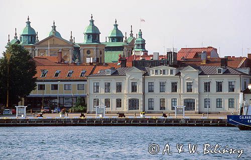 port, nabrzeże, katedra w Kalmarze, Szwecja