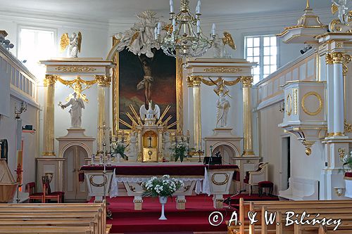 Kampinos zabytkowy kościół barok polski z 1773-82 roku powiat Błonie