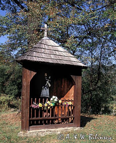 kapliczka św. Nepomucena, Laskowa, Beskid Wyspowy