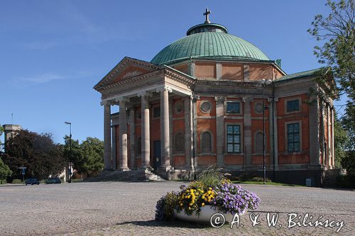 Karlskrona, Szwecja Stortorget i Trefaldkyrkan