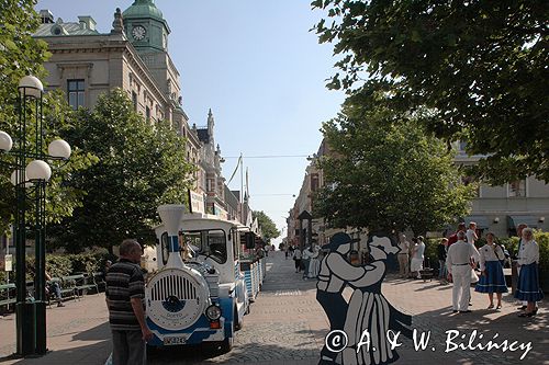 Karlskrona, ciuchcia w centrum, Szwecja