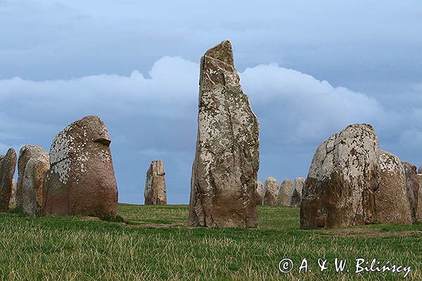 Ales Stenar, grobowiec Wikingów, szwedzkie Stonehenge, Kaseberga, Szwecja Południowa, Skania