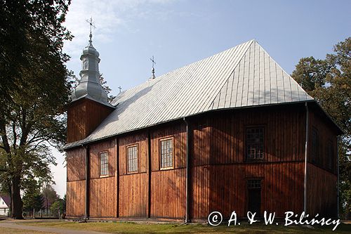 Kodeniec zabytkowa cerkiew grekokatolicka obecnie kościół katolicki / z 1791 roku / powiat Parczew