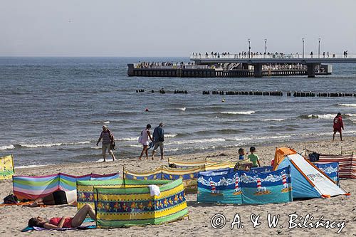 Kołobrzeg, plaża i molo