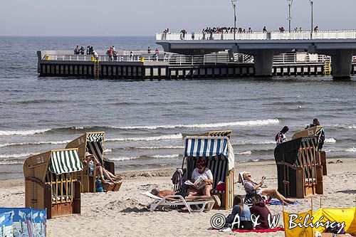 Kołobrzeg, plaża i molo