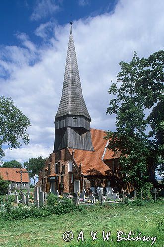 Kończewice-kościół p.w. Matki Bożej Wniebowziętej, ukończony ok.1380r., żuławy