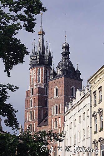 Cracow wieża, kościół Mariacki
