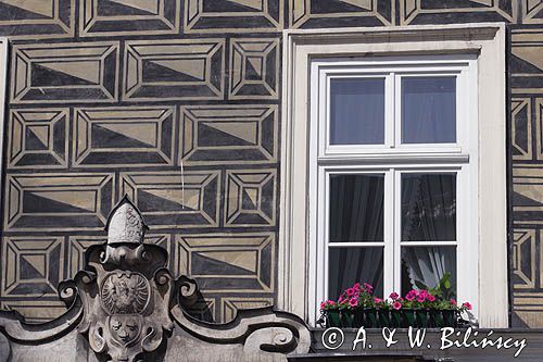 Cracow okno, kamienica, Stare Miasto