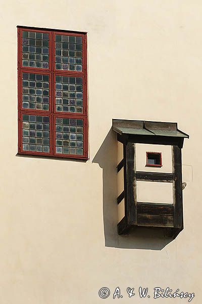 Okno i wygódka, czyli latryna, Zamek Lacko, Jezioro Vanern, Wener, Szwecja