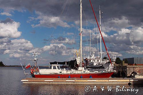 port w Mersrags, Zatoka Ryska, Łotwa Mersrags harbour, Riga Bay, Latvia