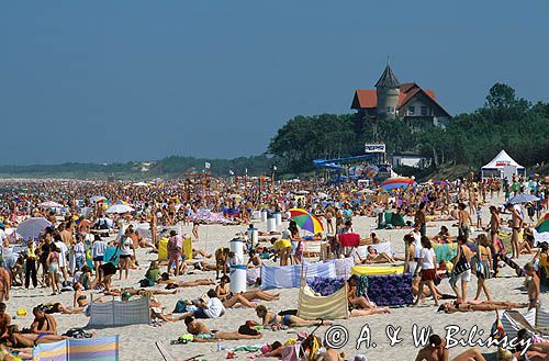 Łeba plaża i hotel Neptun