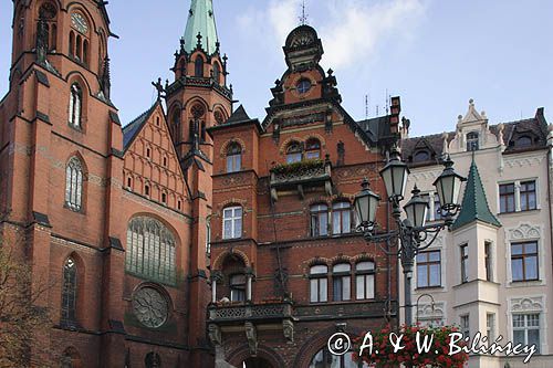 Legnica, Katedra św. św. Piotra i Pawła, kamienice