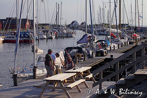 Logstor, Port jachtowy w kanale króla Frederika VII, Limfjord, Jutlandia, Dania