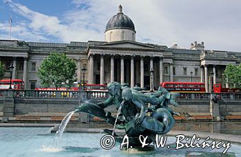Londyn Trafalgar Square i National Gallery