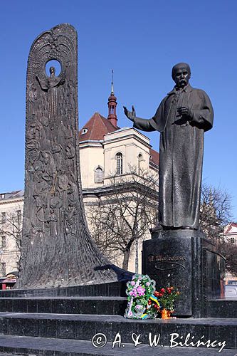 Lwów, Prospekt Swobody i pomnik Tarasa Szewczenki, Ukraina &#169; Agnieszk