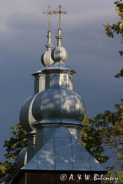 Malawa, murowana cerkiew św. Teodosija Pieczerskiego, zbudowana w 1897, Pogórze Przemyskie