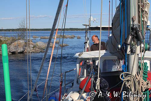 tor wodny przy wyspie Malskaret, Malskarssund, Archipelag Kvarken, Finlandia, Zatoka Botnicka