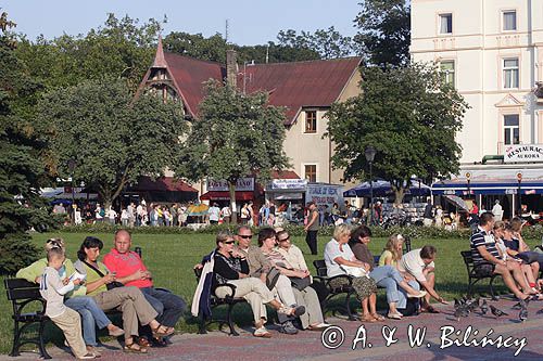 Międzyzdroje, hotel Aurora, Wyspa Wolin, deptak