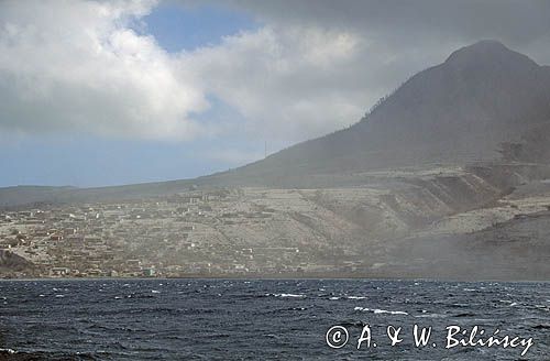 Soufriere Hills, Soufriere, wulkan na wyspie Montserrat na Morzu Karaibskim., Małe Antyle, Montserrat, Karaiby