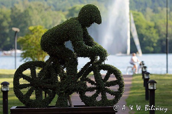 Roślinny rowerzysta w Motala, Kanał Gota, Szwecja