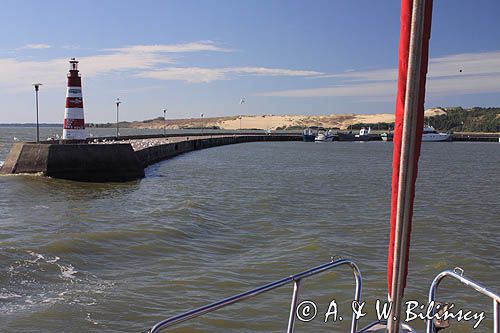 port w Nidzie na Mierzei Kurońskiej, Zalew Kuroński, Neringa, Litwa Nida harbour, Curonian Spit, Curonian Lagoon, Neringa, Lithuania