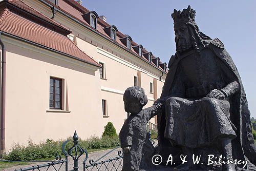 Niepołomice, zamek, pomnik króla Kazimierza Wielkiego