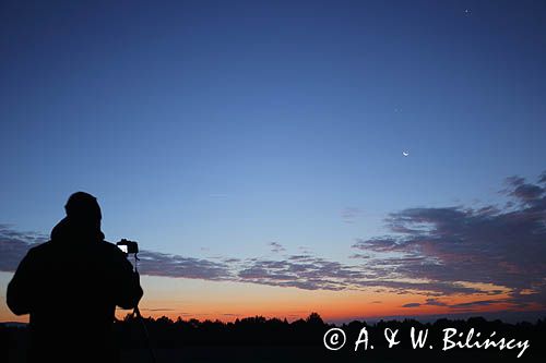 Przed świtem, Księżyc, warsztaty fotograficzne Bieszczady Dniem i Nocą