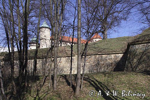 Nowy Wiśnicz, zamek,mury obronne, Pogórze Wiśnickie