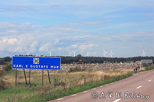 mur Karola X Gustawa na południu wyspy, wyspa Oland, Szwecja