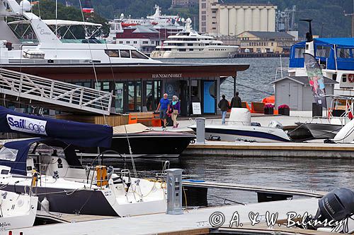 Aker Brygge Marina, Oslo, Południowa Norwegia