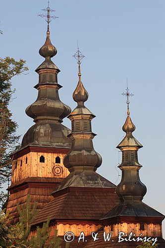 Owczary zabytkowa cerkiew drewniana z 1635 roku, obecnie kościół katolicki, Beskid Niski