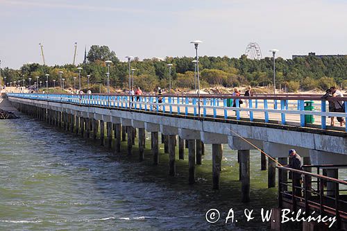 na molo w Połądze, Połąga, Palanga, Litwa Palanga, Lithuania