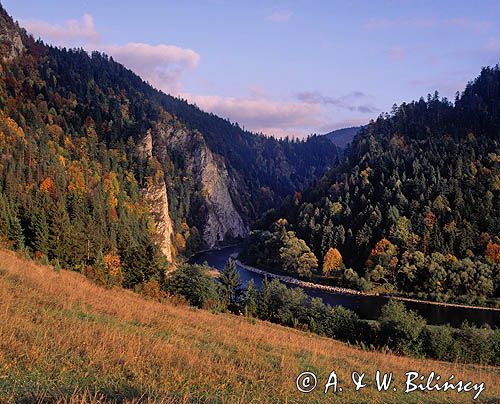 Pieniny, przełom Dunajca, widok spod schroniska pod Trzema Koronami