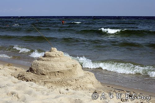 na plaży nad Bałtykiem