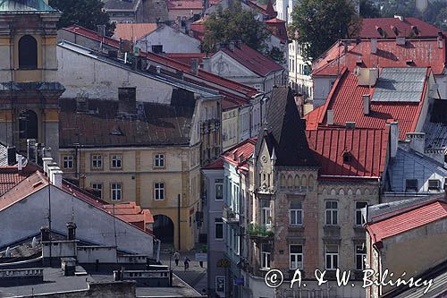 Przemyśl, Starówka, kamienice, panorama z Wieży Zegarowej