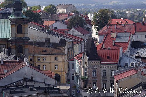 Przemyśl, Starówka, kamienice, panorama z Wieży Zegarowej