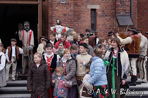 Rabka, palmy wielkanocne, Niedziela Palmowa, kościół pw św Marii Magdaleny