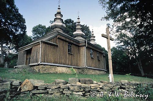 Radoszyce, zabytkowa cerkiew drewniana z 1868 roku, Beskid Niski, Bieszczady