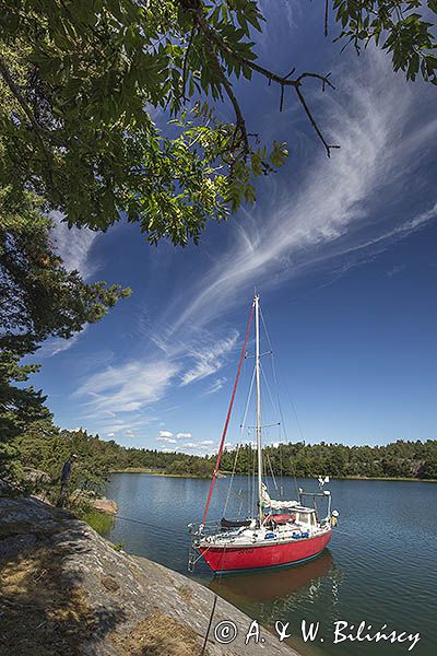 Przy Gropviksholmen w archipelagu Ringson, Szwecja