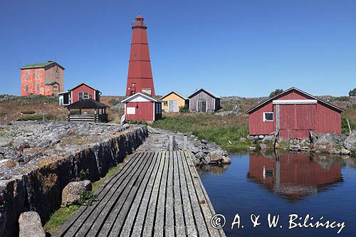 latarnia morska, wioska i port na wyspie Ritgrund, Archipelag Kvarken, Finlandia, Zatoka Botnicka