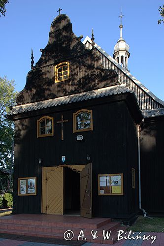 Rossoszyca zabytkowy kościół drewniany, powiat Sieradz