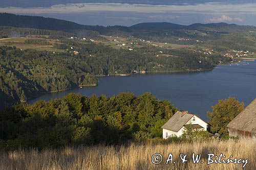 Zalew Rożnowski, widok z Tabaszowej