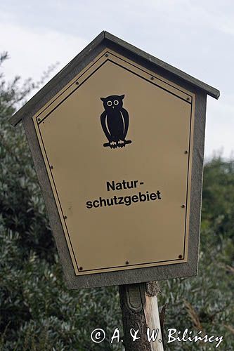 tablica w parku narodowym Jasmund na wyspie Rugia, Niemcy