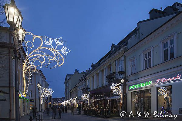 Rzeszów, ulica Tadeusza Kościuszki, dekoracje świąteczne