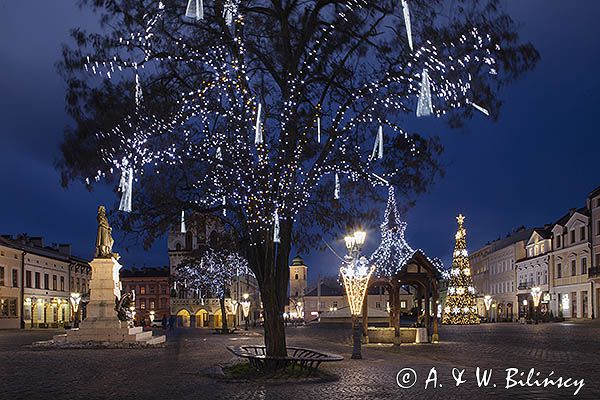 Rzeszów, Rynek i pomnik Tadeusza Kościuszki, dekoracje świąteczne