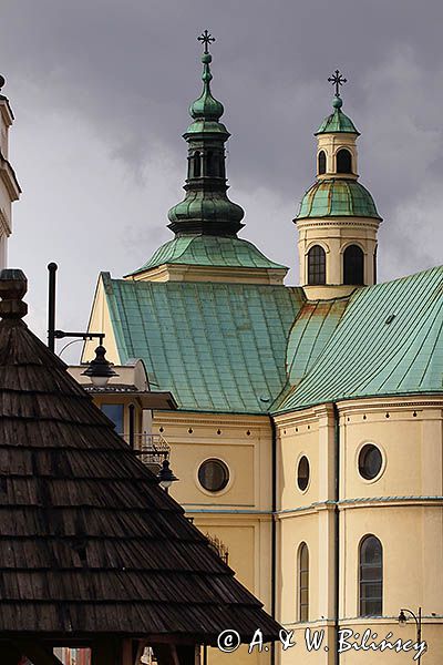 Rzeszów, studnia z żabą oraz Bazylika ojców Berdnardynów