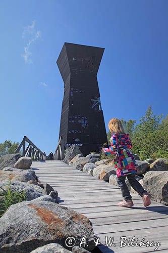 wieża widokowa Saltkaret koło portu Svedjehamn, Archipelag Kvarken, Finlandia, Zatoka Botnicka